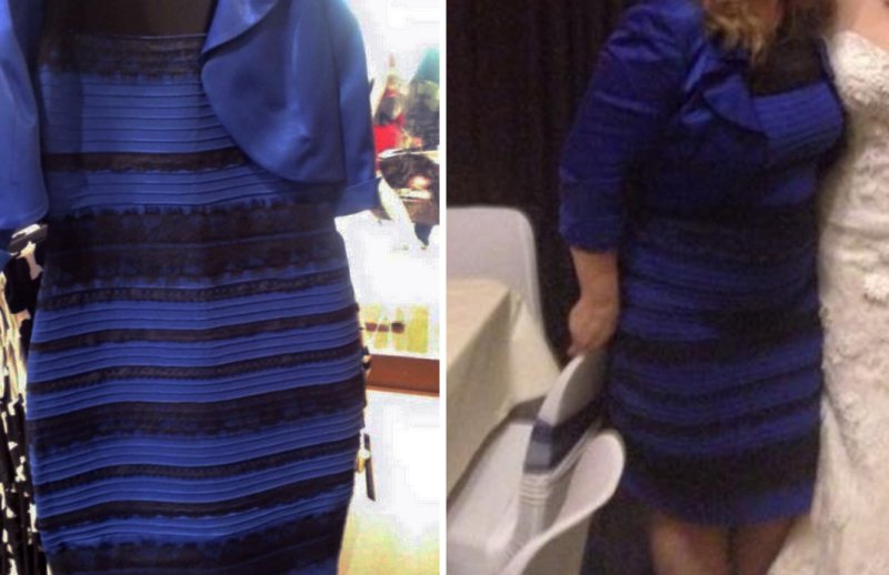 Сине-черное платье