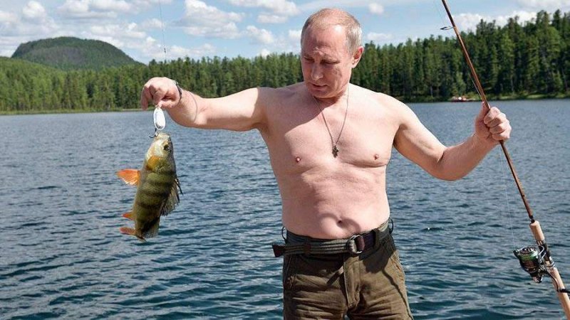 Путин Владимир Владимирович на рыбалке