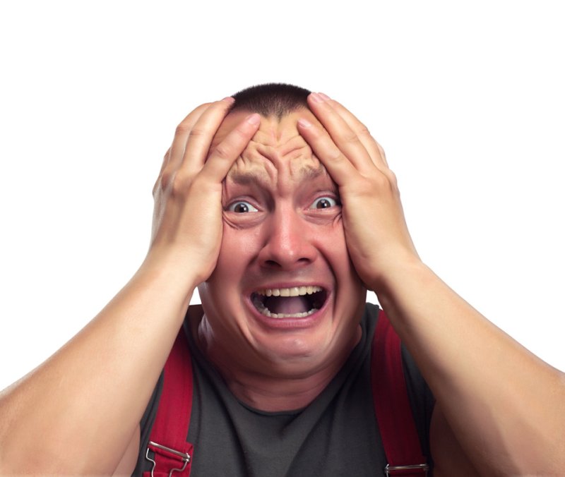 Мужчина в панике