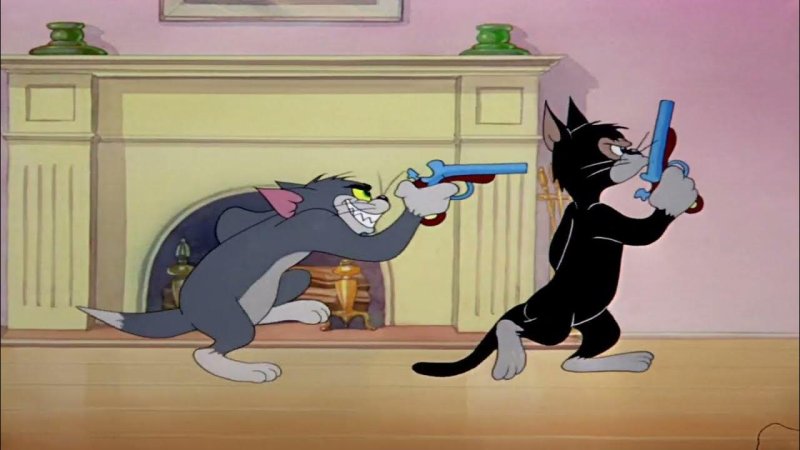 Том и Джерри с пистолетом