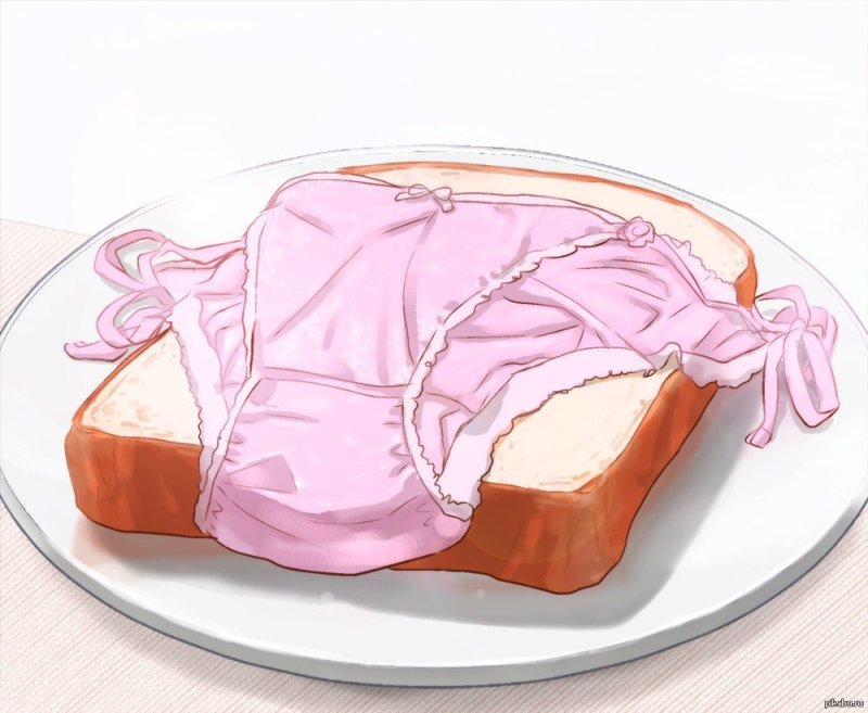 Аниме девочка с бутербродом