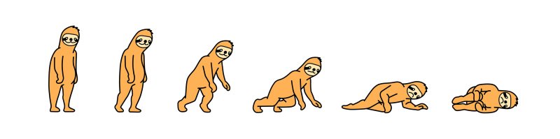 Ленивец и девушка