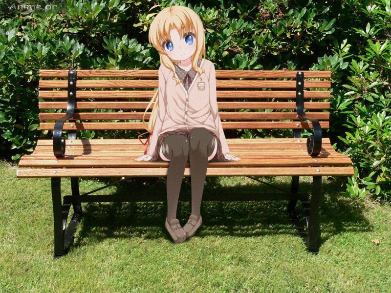 Скамейка аниме