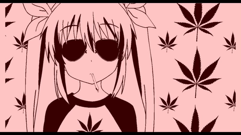 Аниме девочка с марихуаной
