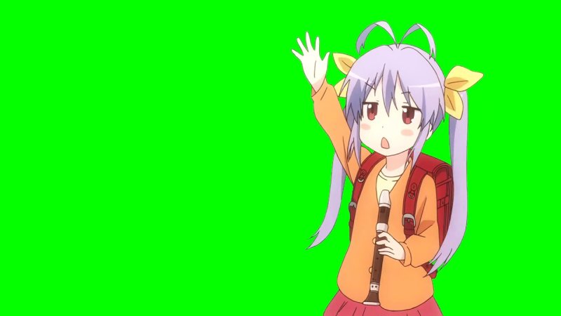 Персонажи на зеленом фоне