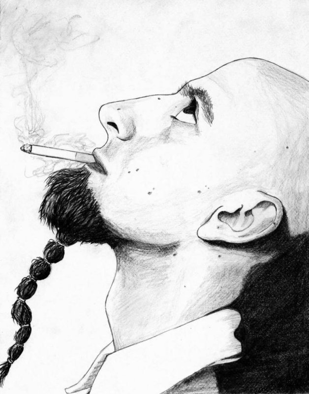 Парень с сигаретой рисунок
