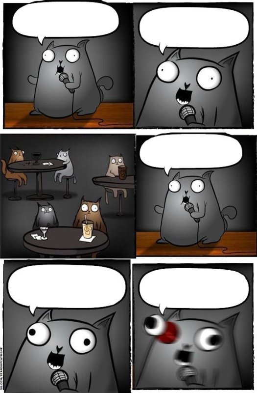 Кот стендапер комикс