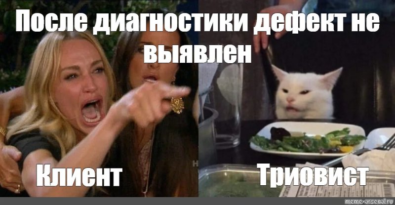 Мем с котом и девушками за столом