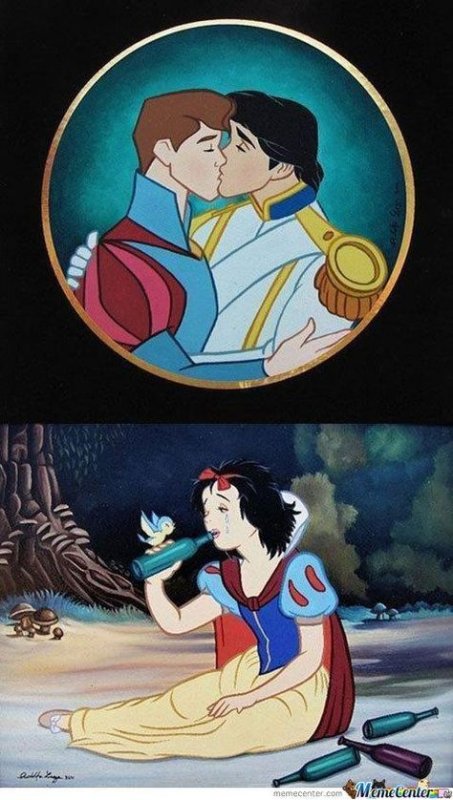 Мем Белоснежка и принц