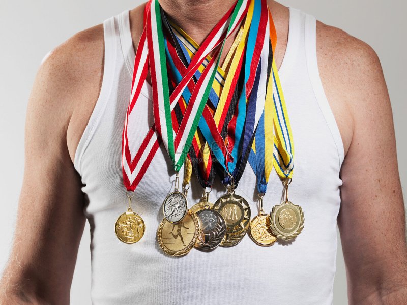 Спортсмен с медалью