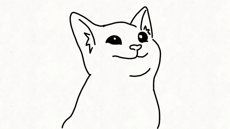 Котик Мем рисунок для срисовки