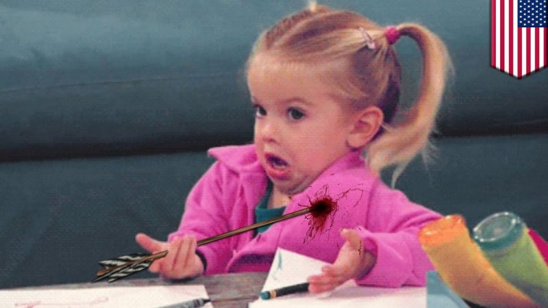 Удивленная девочка Мем