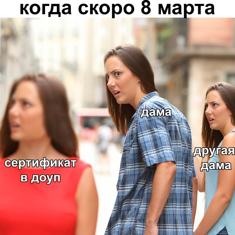 Мем с оглядывающимся парнем