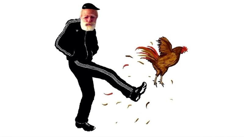 Пинает петуха