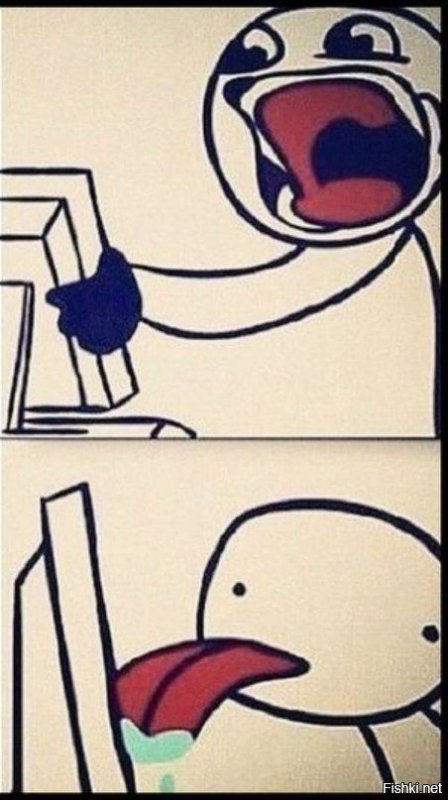 Облизывает экран