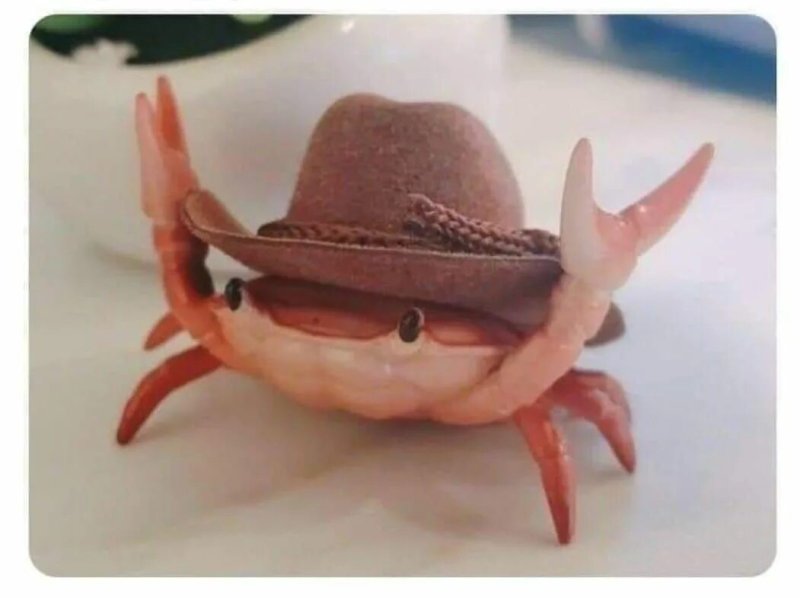 Краб в шляпке