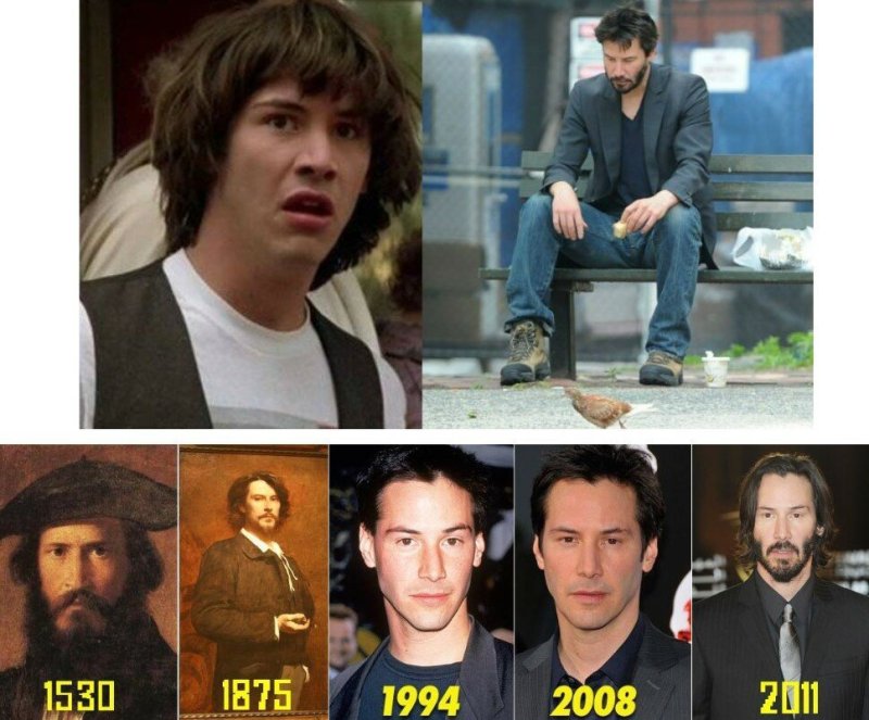 Киану Ривз и маленький Киану