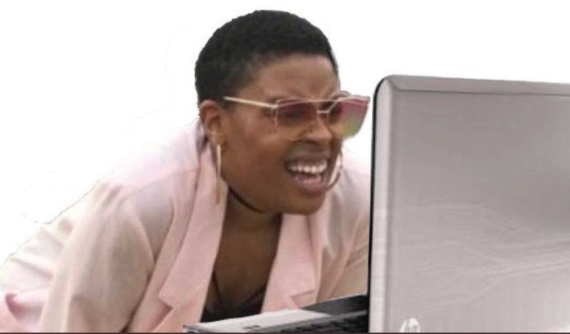 Женщина пытается разглядеть Мем