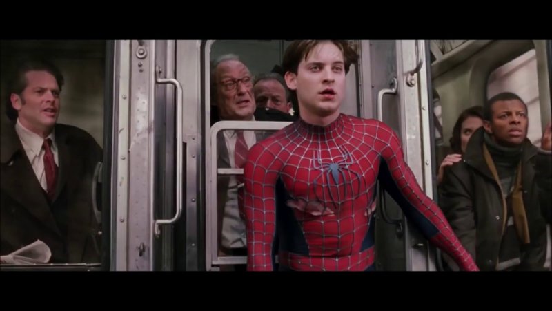 Человек-паук Тоби Магуайр поезд
