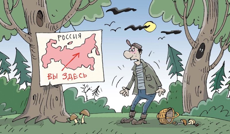 Заблудился карикатура