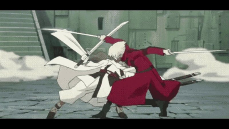 Сражение на мечах гиф