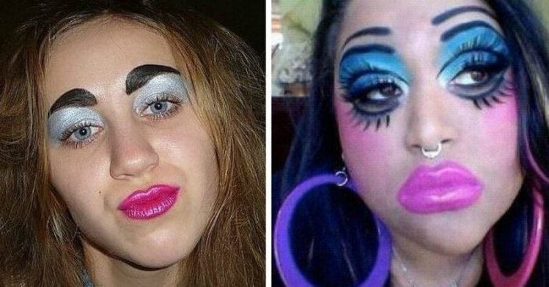 Накрашенная девушка