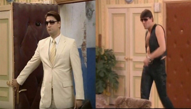 Геннадий Букин в белом костюме