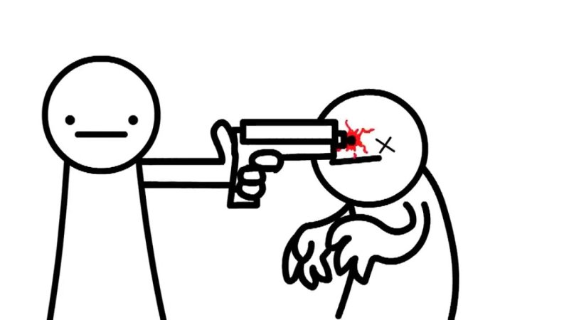 Выстрел в голову смешной