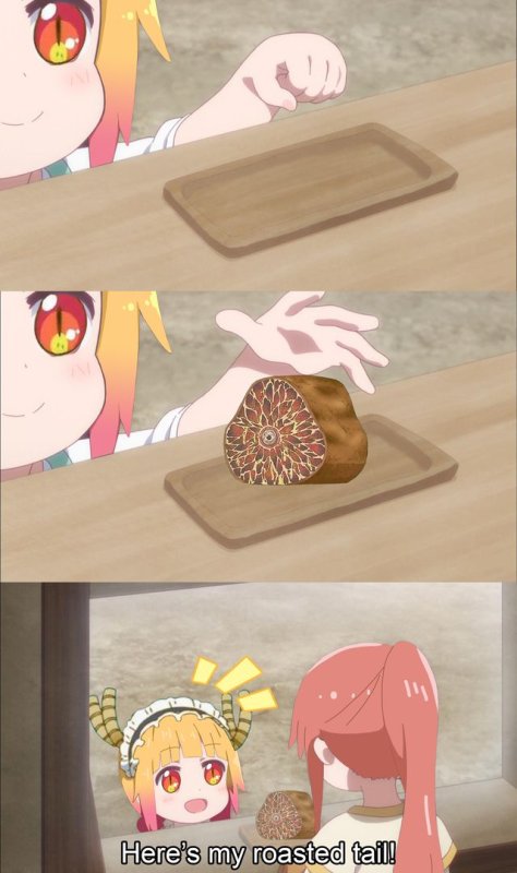 Аниме Мем из аниме дракон горничная Кобаяши