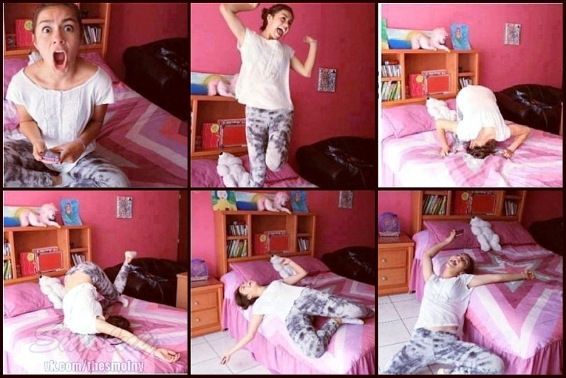 Девушка радуется сообщению