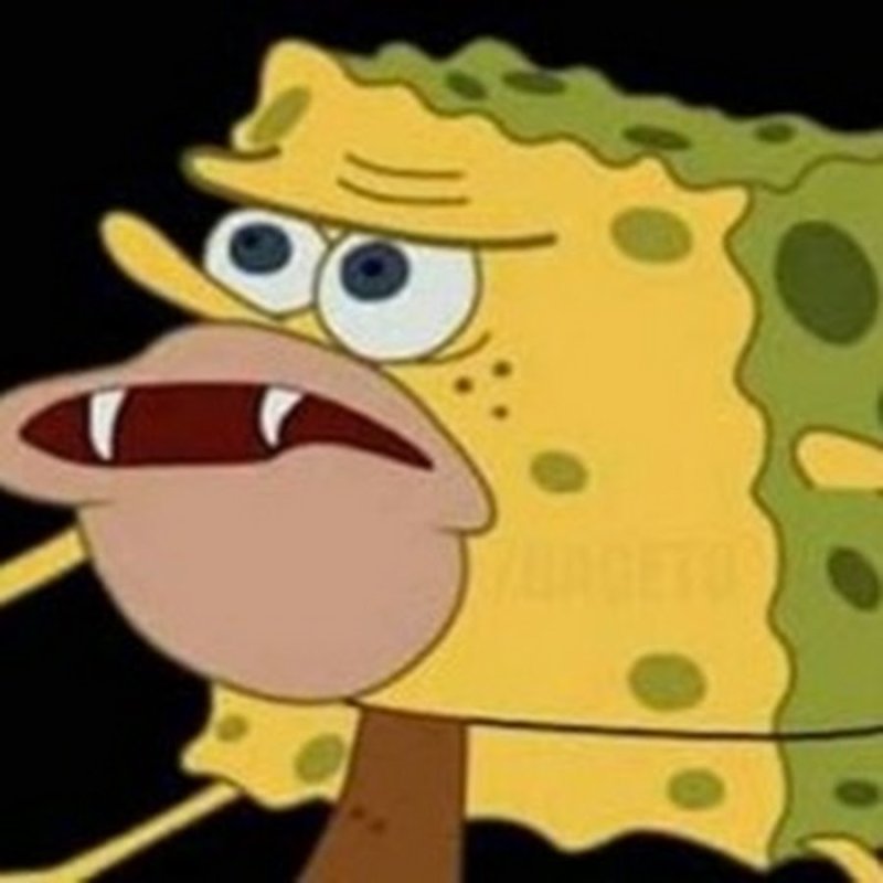 Мем Спанч Боб Дикарь