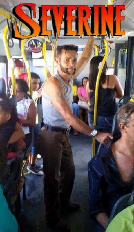 Русский Хью Джекман в автобусе