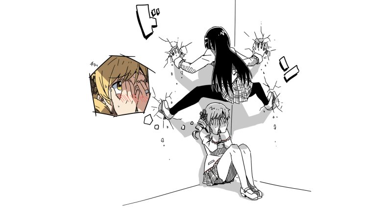 Человек зажался в углу