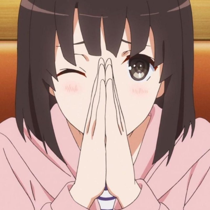 Смущённая аниме девушка