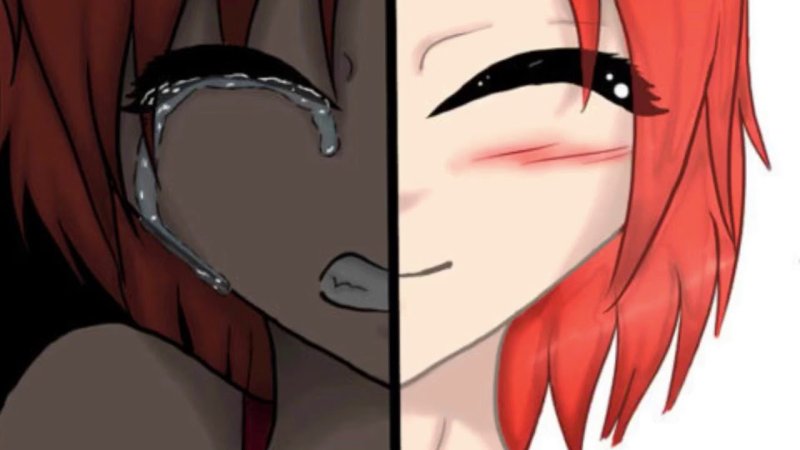 Аниме девушка плачет и кричит