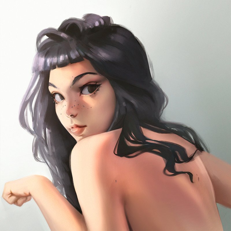 Черноволосая девушка из мема