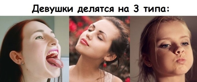 Девушки делятся на три типа