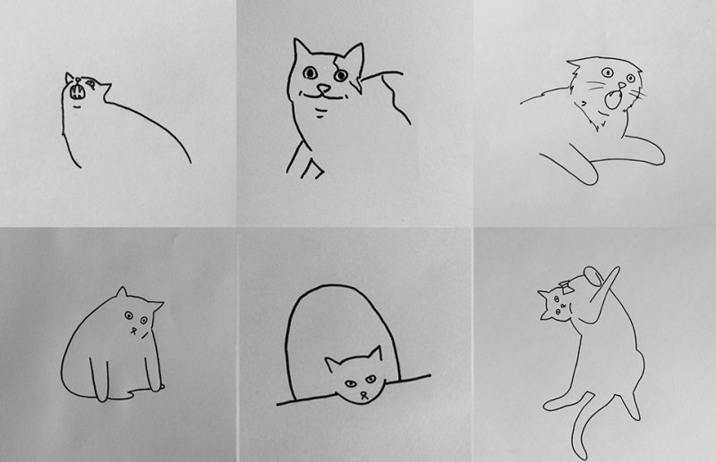 Котик рисунок