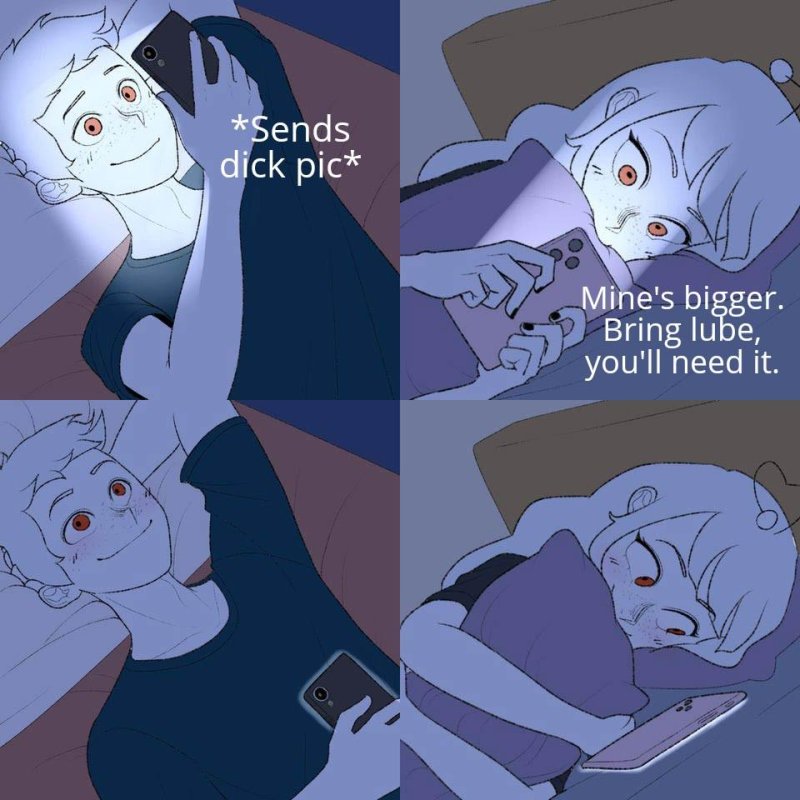 Мем переписываются в кровати