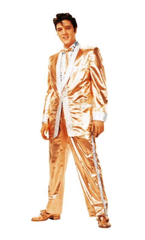 Элвис Пресли в золотом пиджаке
