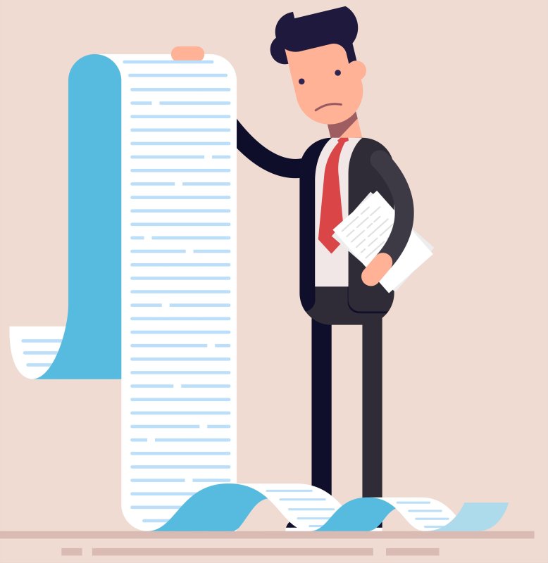 Человек с большим списком