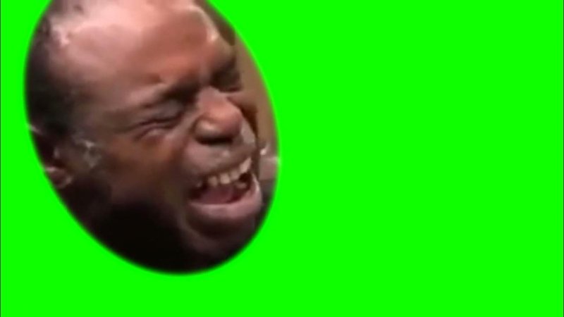Мем негр плачет хромакей