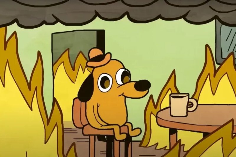 Собака в горящем доме