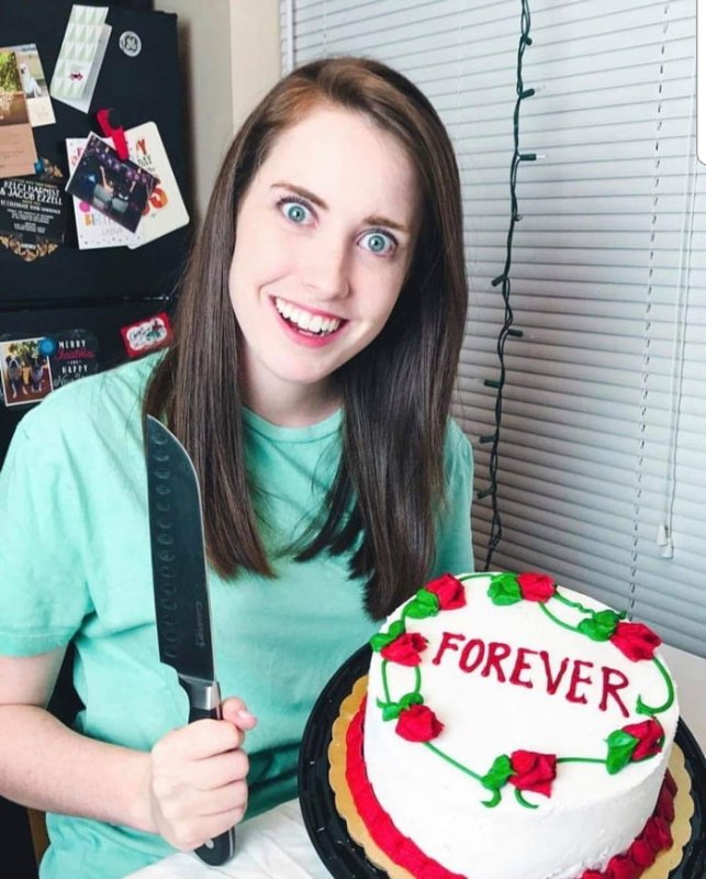 Навязчивая девушка Мем