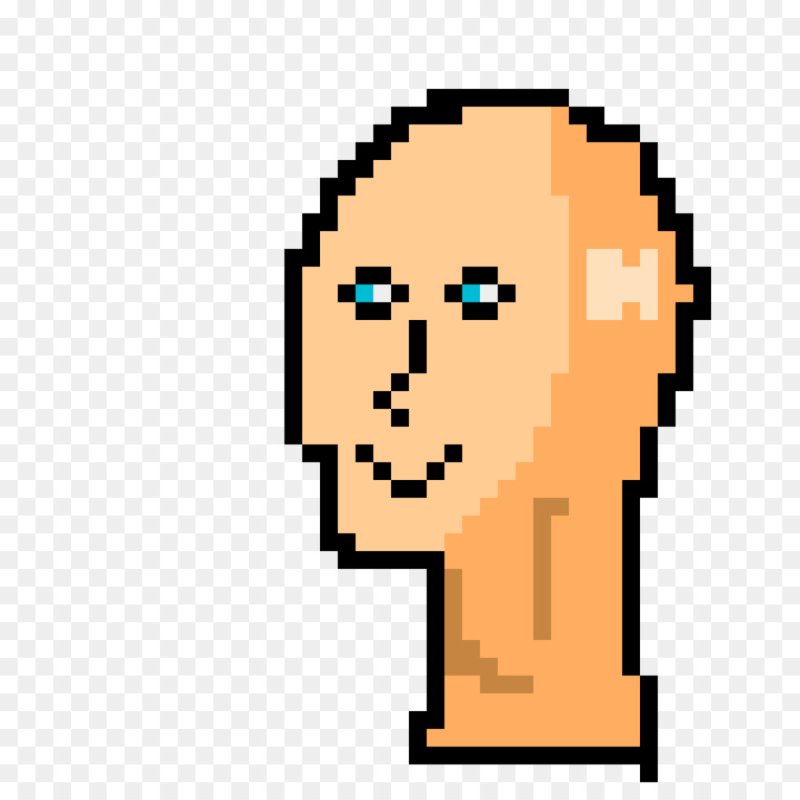 Лицо из пикселей