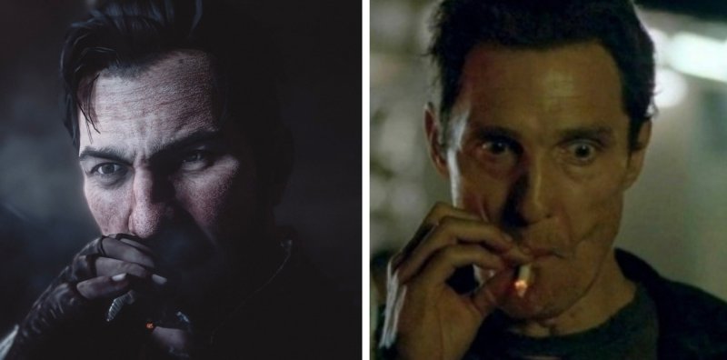 Мэттью Макконахи с сигаретой