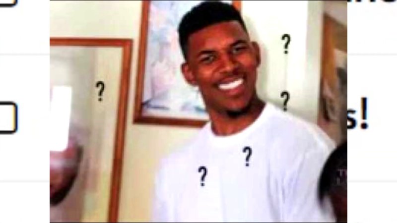 Негр с вопросительными знаками