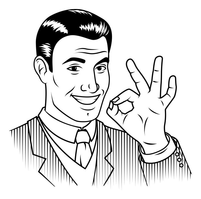 Мужчина подмигивает вектор