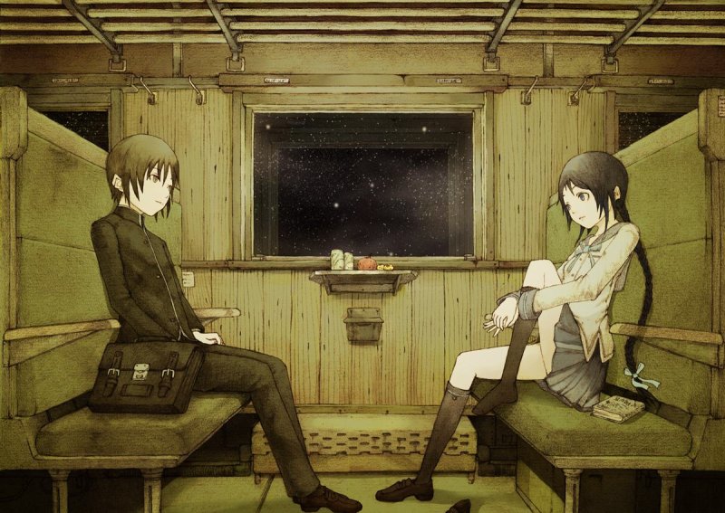 Парень и девушка друзья арт