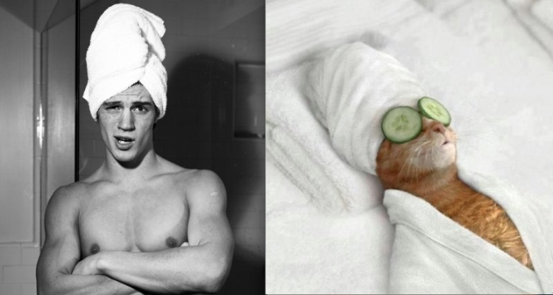 Мужчина в полотенце